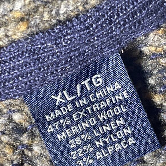 Tommy Bahama Sweater Men XL Shawl Collar Pullover Merino Wool Linen Alpaca Blend - Picture 8 of 10